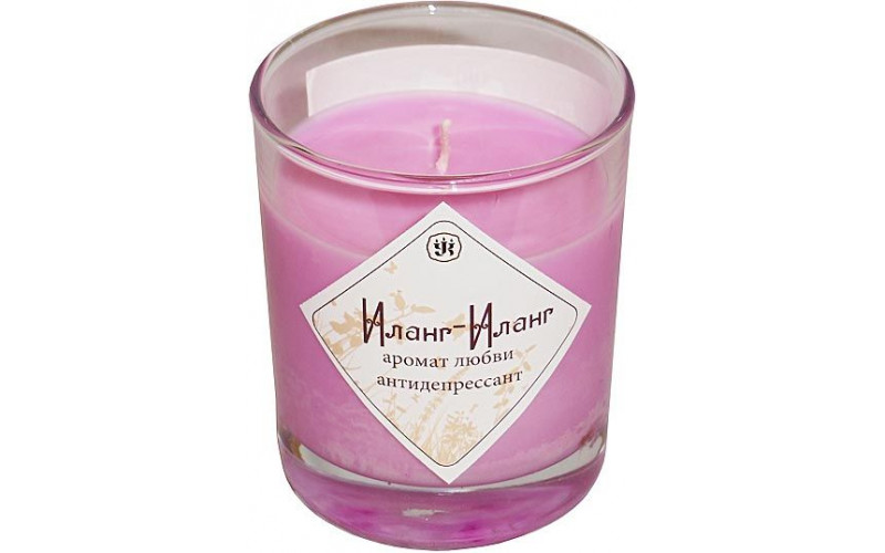 Ароматическая свеча из соевого воска с эфирным маслом иланг-иланга — изображение 1