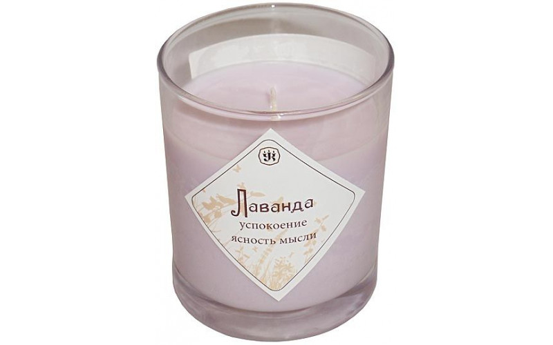 Ароматическая свеча из соевого воска с эфирным маслом лаванды — изображение 1