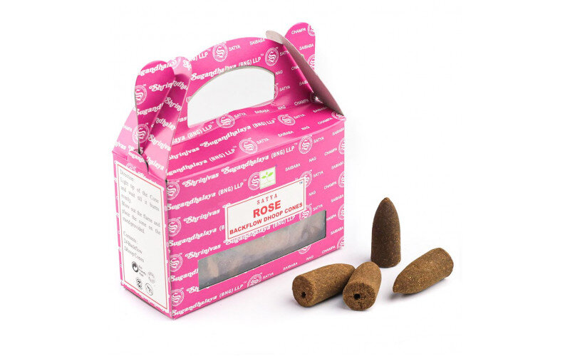 Благовония пуля стелющийся дым Satya Rose Роза масала — изображение 1