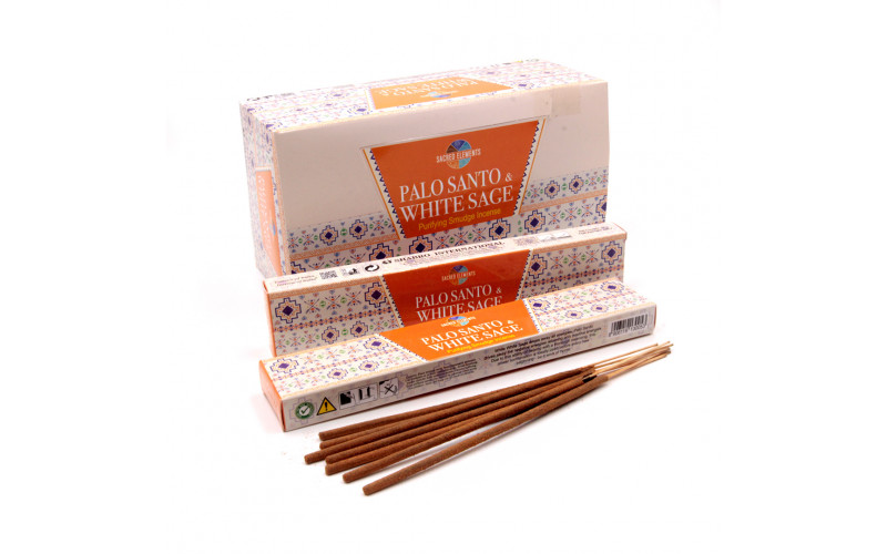 Благовония HEM Palo Santo White Sage Masala 15gm Пало Санто Белый шалфей масала — изображение 1