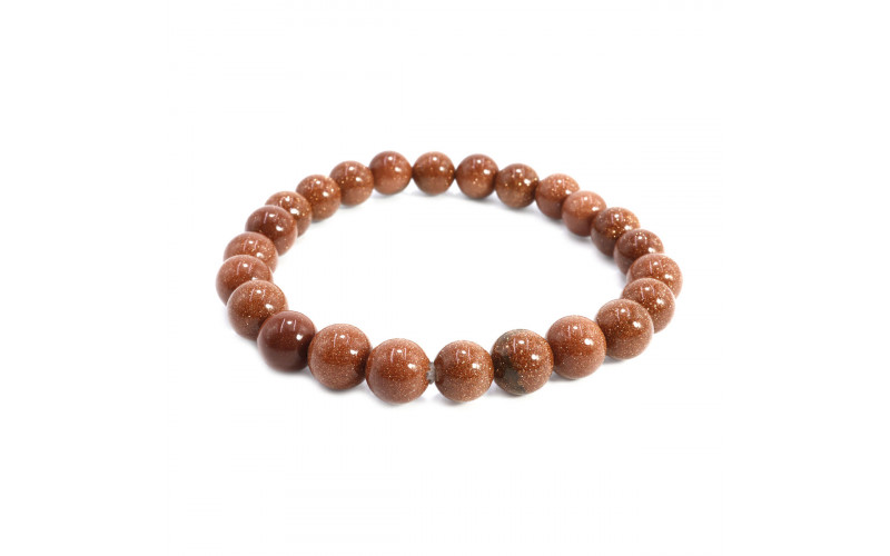 Браслет из камня Авантюрин коричневый 8мм поможет сберечь красоту и шарм — изображение 1