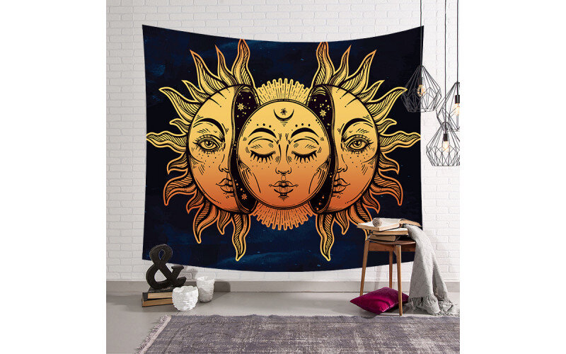 Небесные светила Настенный гобелен желтый — изображение 1