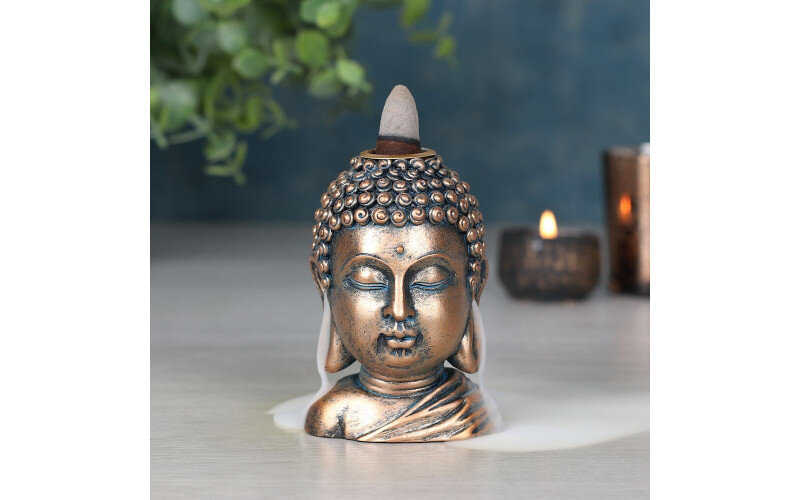 Подставка для стелющихся благовоний Голова Будды — изображение 1
