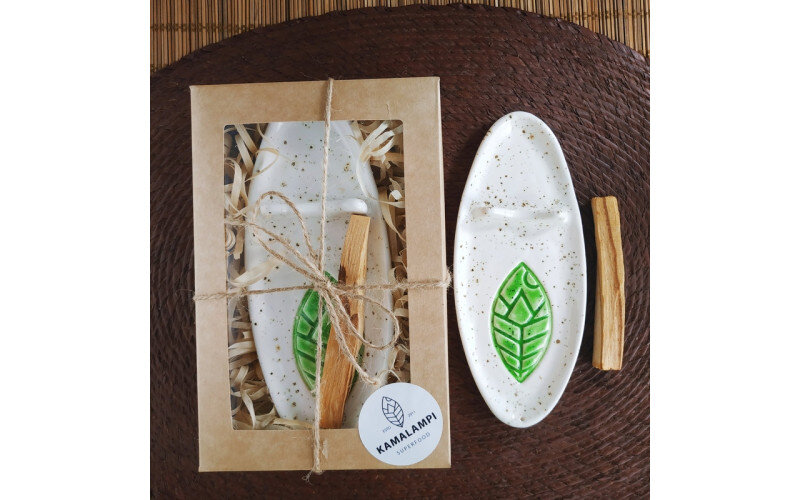 Подставка Каноэ Белое в коробке с Пало Санто мини — изображение 1