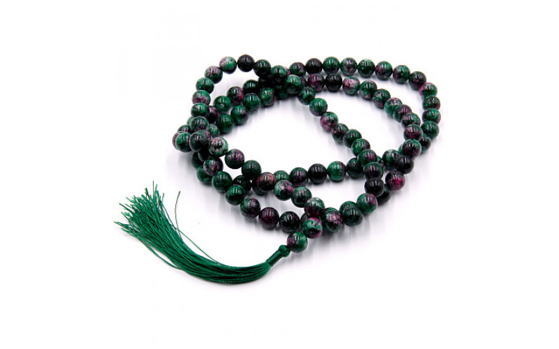 Четки из камня 108 бусин Цоизит Укрепление взаимоотношений и семейное счастье — изображение 1