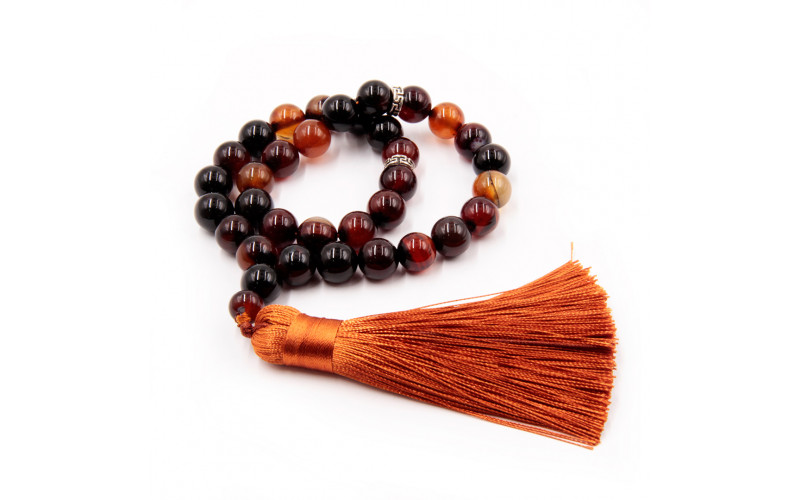 Четки из камня 33 бусины Сердолик Дарит счастье своему владельцу — изображение 1