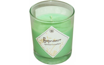 Ароматическая свеча из соевого воска с эфирным маслом бергамота