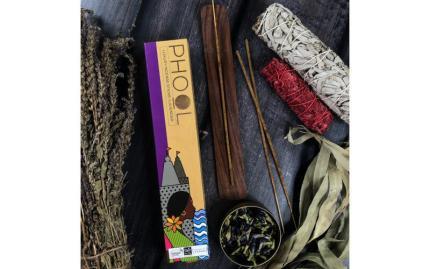 Благовония премиум аромапалочки Phool Лаванда Lavender 40 шт + подставка