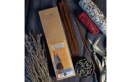 Благовония премиум аромапалочки Phool Нагчампа Nagchampa 80 шт + подставка