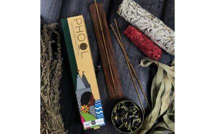 Благовония премиум аромапалочки Phool Чайное дерево Tea Tree 40 шт + подставка