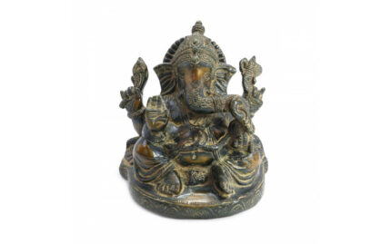 Ганеш благославляющий на процветание и удачу бронза 15см