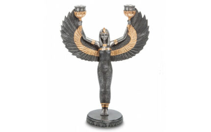 Исида - богиня материнства и плодородия Подсвечник под сталь и золото