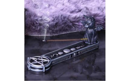 Кот-чертенок Подставка для благовоний