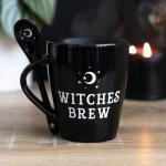 Кружка фарфоровая с ложкой Witches вrew