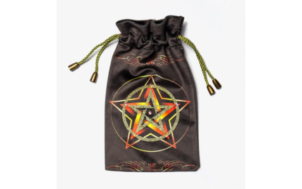 Мешочек для карт Таро Двойная Пентаграмма (бархат)