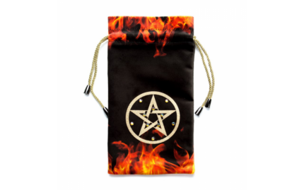 Мешочек для карт Таро Пентаграмма Волшебный огонь (бархат)