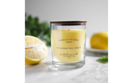 Ободряющий лимон Свеча ароматическая в стеклянной банке