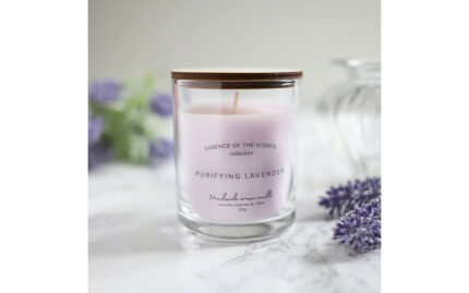 Очищающая лаванда Свеча ароматическая в стеклянной банке