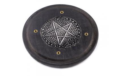 Подставка под благовония Пентаграмма 12 см (дерево, металл)