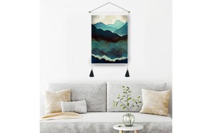 Туманные горы Тканевое панно