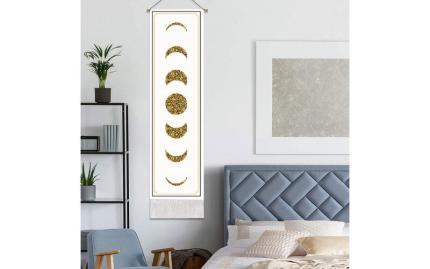 Фазы Луны Тканевое панно белое