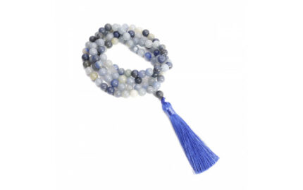 Четки из камня 108 бусин Сапфировый кварц магнит для счастья и удачи