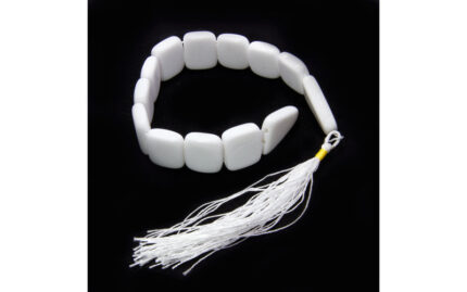 Четки из камня перекидные с кисточкой Агат Белый