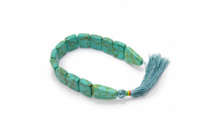 Четки из камня перекидные с кисточкой Бирюза