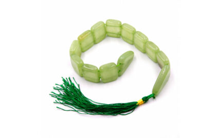 Четки из камня перекидные с кисточкой Нефрит