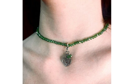 Чокер с австрийским хрусталем (зеленый) в огранке