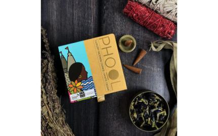 Благовония премиум конусы Phool Белый кедр White Cedar 40 шт + подставка